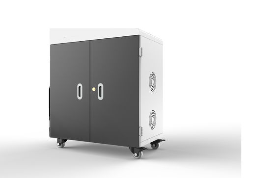 ৩৬ পোর্ট ইউএসবি চার্জিং কার্ট ৫ ভোল্ট ২.৪ এ পোর্ট কুলিং ভ্যান এবং ট্যাবলেটগুলির জন্য ব্রেক সহ ৪ টি চাকা