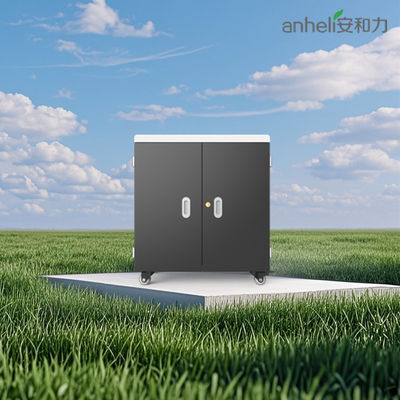 36 পোর্ট ইউএসবি স্মার্ট ট্যাবলেট চার্জিং ট্রলি 8 এস সুরক্ষা সুরক্ষা সিস্টেম এবং কুলিং ভ্যান সহ