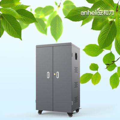 ABS প্রকৌশল প্লাস্টিক 64 USB স্লট চার্জিং কার্ট স্মার্ট চার্জিং ক্যাবিনেট
