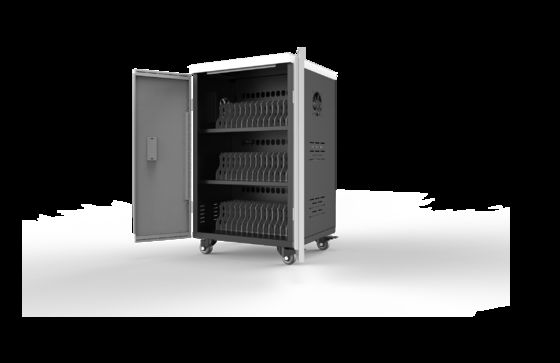 42-Port AC Charging Cabinet for Tablets with Cooling Fans