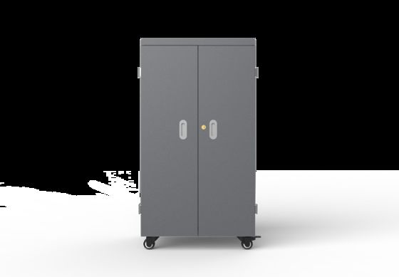 স্কুল ও অফিসের জন্য 8 এস সুরক্ষা সুরক্ষা ব্যবস্থা এবং এলইডি আলো সহ স্মার্ট 64 পোর্ট ট্যাবলেট চার্জিং ক্যাবিনেট