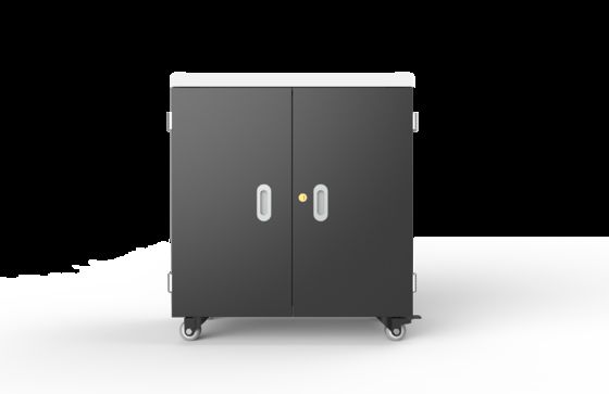 সম্পূর্ণ একত্রিত আইপ্যাড চার্জিং ক্যাবিনেট যাতে ৩৬টি ইউএসবি পোর্ট এবং ১২.৯ ইঞ্চি স্ক্রিন সমর্থন করে