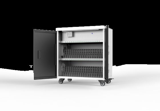 সম্পূর্ণ একত্রিত আইপ্যাড চার্জিং ক্যাবিনেট যাতে ৩৬টি ইউএসবি পোর্ট এবং ১২.৯ ইঞ্চি স্ক্রিন সমর্থন করে