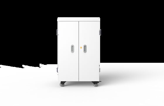 42 পোর্ট ট্যাবলেট চার্জিং কার্ট গ্যালভানাইজড শীট নির্মাণ এবং জার্মান মেডিকেল স্ট্যান্ডার্ড চাকার সাথে