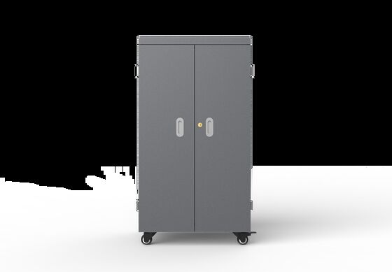 64 চার্জিং পোর্ট ট্যাবলেট চার্জিং ট্রলি 8S নিরাপত্তা সুরক্ষা সিস্টেম এবং শীতল ভ্যান সঙ্গে