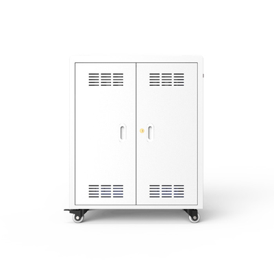 স্কুলের জন্য ABS ইঞ্জিনিয়ারিং প্লাস্টিক AC 100V ল্যাপটপ চার্জিং ক্যাবিনেট ট্রলি