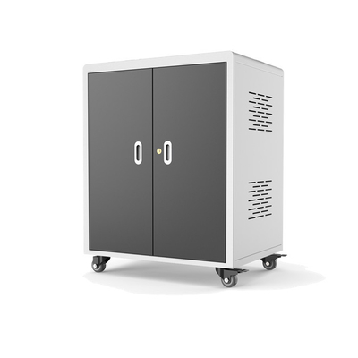 স্কুলের জন্য ABS ইঞ্জিনিয়ারিং প্লাস্টিক AC 100V ল্যাপটপ চার্জিং ক্যাবিনেট ট্রলি